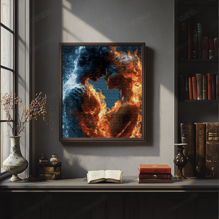 Set pictura pe numere, cu sasiu, Puterea iubirii, 40x50 cm [3]