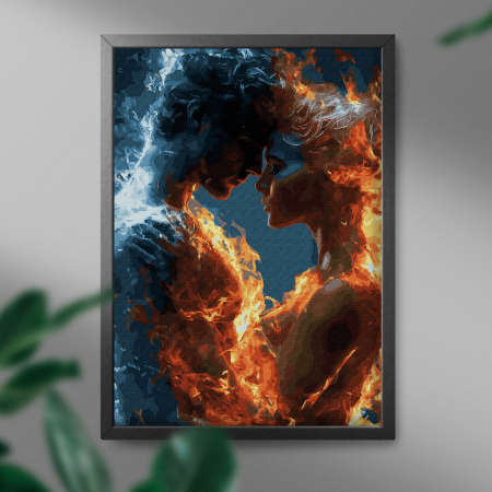 Set pictura pe numere, cu sasiu, Puterea iubirii, 40x50 cm [2]