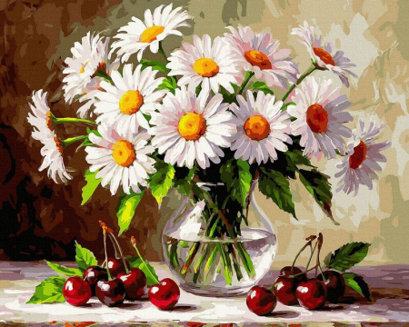 Dimensiune clasica 40x50cm - Set pictura pe numere, cu sasiu, Usurinta verii, 40x50 cm