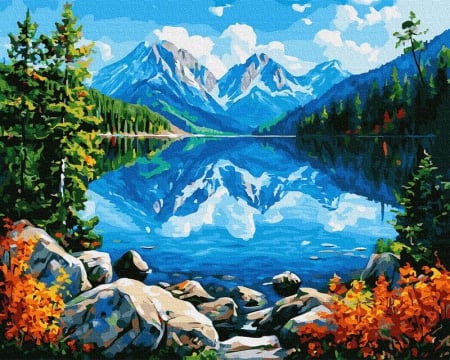 Dimensiune clasica 40x50cm - Set pictura pe numere, cu sasiu, Ochiul lui Tartar, 40x50 cm