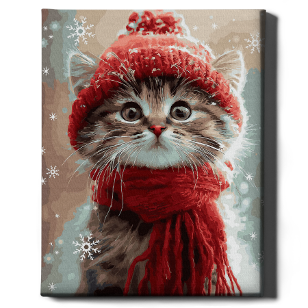 Set pictura pe numere, cu sasiu, Mustati inghetate, 40x50 cm [1]