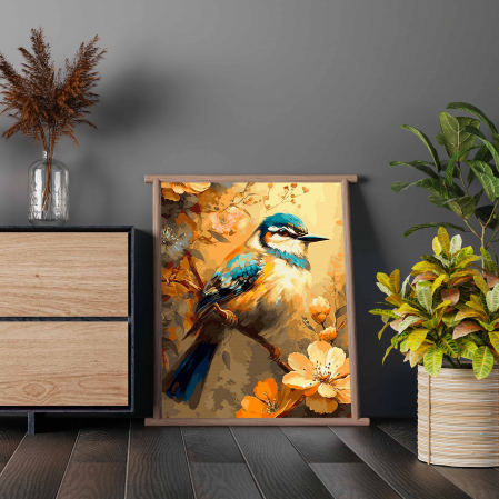 Set pictura pe numere, cu sasiu, Pitigoi, 40x50 cm [3]