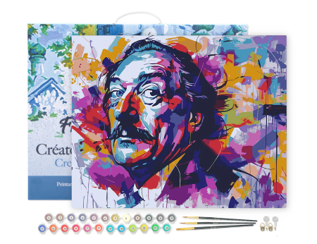 Set pictura pe numere, cu sasiu, Mustata lui Dali - street art, 40x50 cm [1]