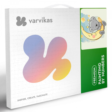 Set pictura pe numere, cu sasiu, Ursulet pe Luna [6]