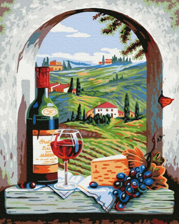 Set pictura pe numere, cu sasiu, Vacanta in Italia, 40x50 cm [0]