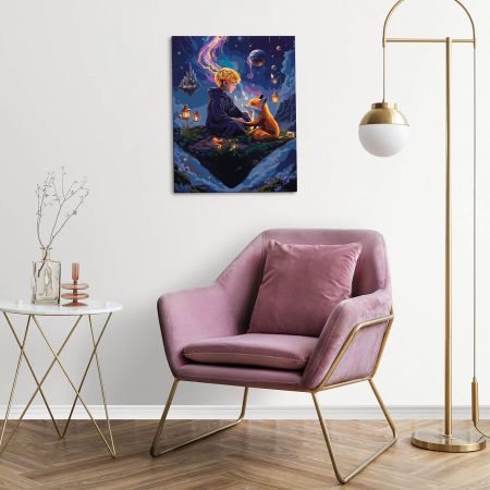 Set pictura pe numere, cu sasiu, Calatorie spre stele, 40x50 cm [4]