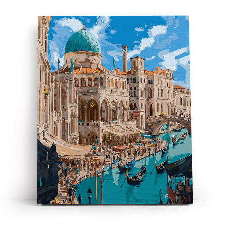 Set pictura pe numere, cu sasiu, Venetia eterna, 40x50 cm [1]