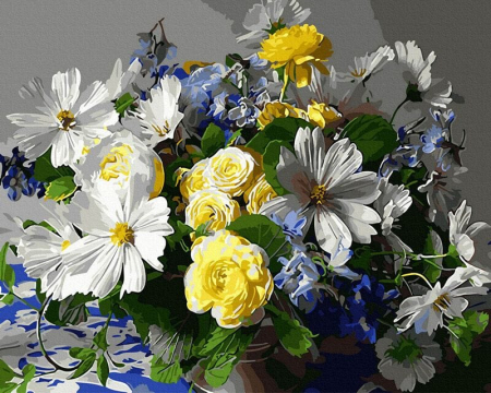 Set pictura pe numere, cu sasiu, Un cadou cu gust, 40x50 cm