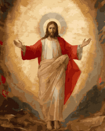 Set pictura pe numere, cu sasiu, Milostenia Domnului, 40x50 cm [0]