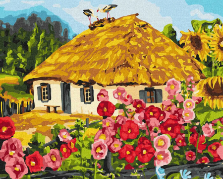 Set pictura pe numere, cu sasiu, Viata la tara - Yaroslav Chizhevsky, 40x50 cm [0]