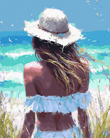 Set pictura pe numere, cu sasiu, Moment de fericire, 40x50 cm