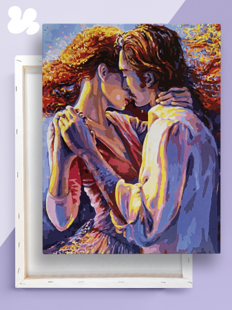 Set pictura pe numere, cu sasiu, Vis in doi- Josephine Wall, 40x50 cm [2]