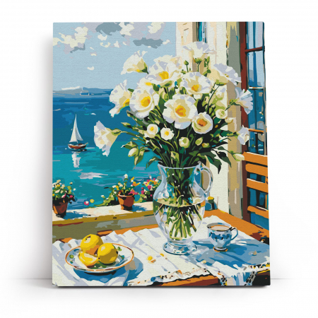 Set pictura pe numere, cu sasiu, Vedere la mare, 40x50 cm [1]