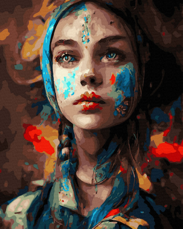 Set pictura pe numere, cu sasiu, Culori, 40x50 cm [0]