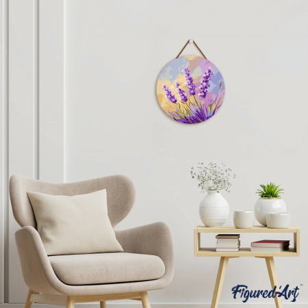 Set pictura pe numere rotunda, pe lemn, Levantica, Ø30cm [5]