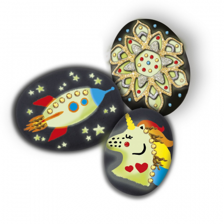 Set pictura pe pietre fosforescent, 4 buc [4]