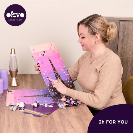 Set pictura senzoriala 3D cu argila usoara, Paris, 30x40 cm [5]