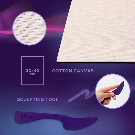 Set pictura senzoriala 3D cu argila usoara, Paris, 30x40 cm [3]