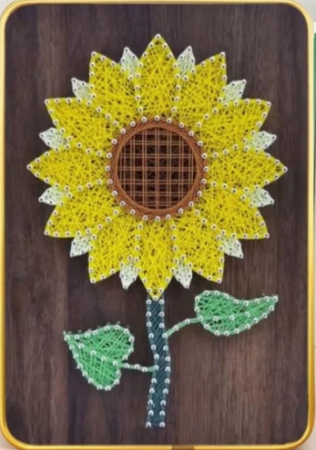 Set String Art, Floarea soarelui, 10 culori, 21x30 cm [0]