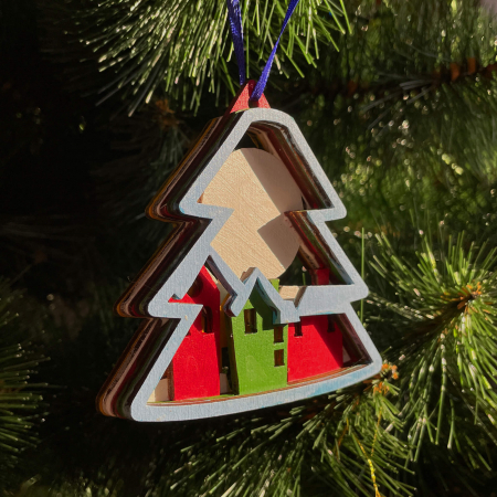 Puzzle 3D din lemn, cu acuarele, Asteptand o minune [0]