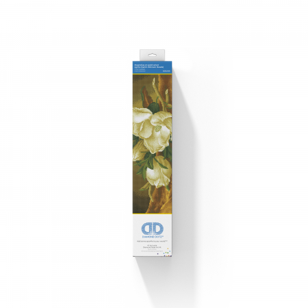 Set goblen cu diamante, fara sasiu, Magnolii pe catifea aurie (Martin Johnson Heade), 66x41 cm [2]