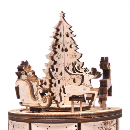 Puzzle 3D Mecanic, cutiuta muzicala, Caruselul mosului, 97 piese [2]
