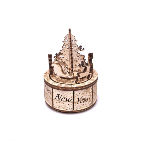 Puzzle 3D Mecanic, cutiuta muzicala, Caruselul mosului, 97 piese [1]
