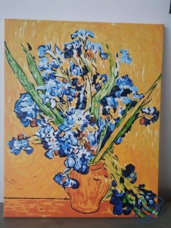Set pictura pe numere, cu sasiu, Irisi - Van Gogh, 40x50 cm [1]