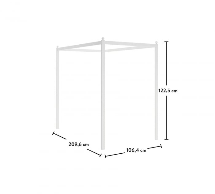 Baldachin pentru pat Colectia Rustic White 100x200 cm [5]