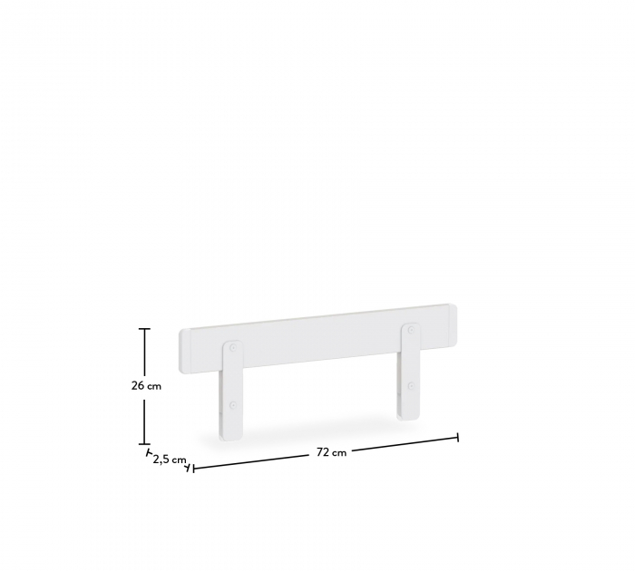 Bara protectie pat camera copii Colectia Montes White [4]