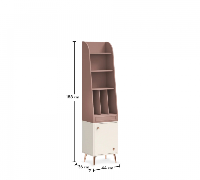 Biblioteca pentru camera copii,  44x186x36 cm, colectia Elegance [3]