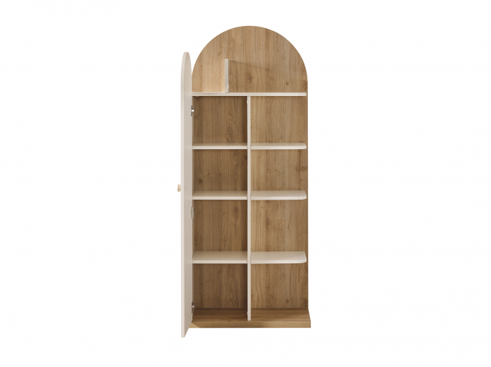 Bibliotecă Louis cu 1 ușă și 4 rafturi – design scandinav, 70x35x174 cm [3]