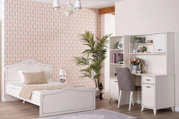 Bibliotecă Perla S pentru camera copii 55x40x162 cm – Rafturi practice pentru cărți și decor [4]