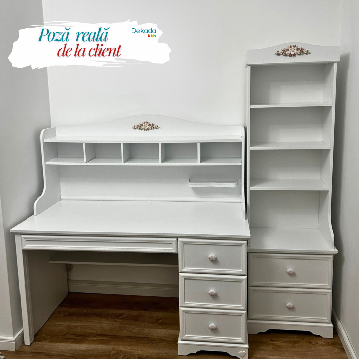 Masa de studii pentru camera fetelor Colectia Rustic White [8]