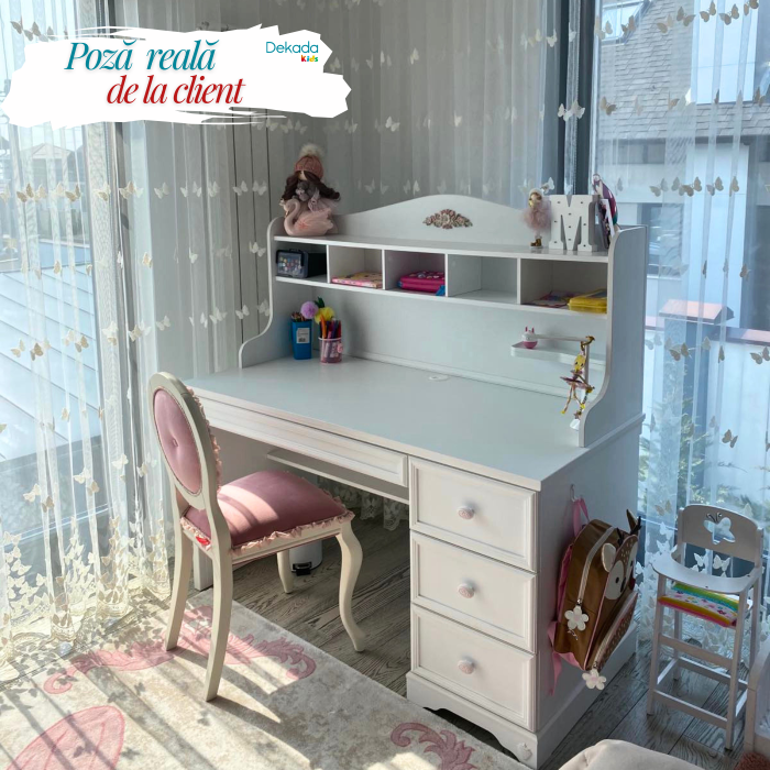 Masa de studii pentru camera fetelor Colectia Rustic White [6]