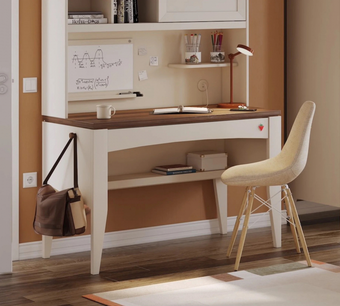 Birou copii colecția Lapel, 120x60x77 cm, design elegant, bej și maro [2]