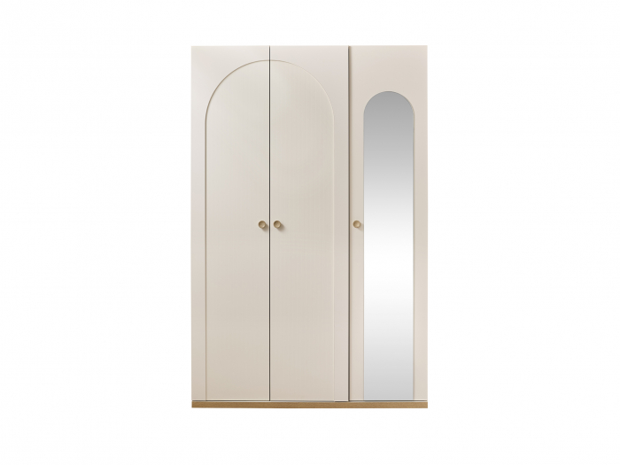 Dulap cu 3 usi si oglinda 132x58x204 cm, colecția Louis [2]