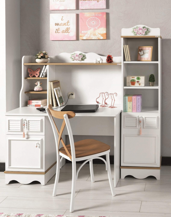Birou de studiu cu unitate 120x138x60 cm pentru camera copiilor Colectia Luna [2]