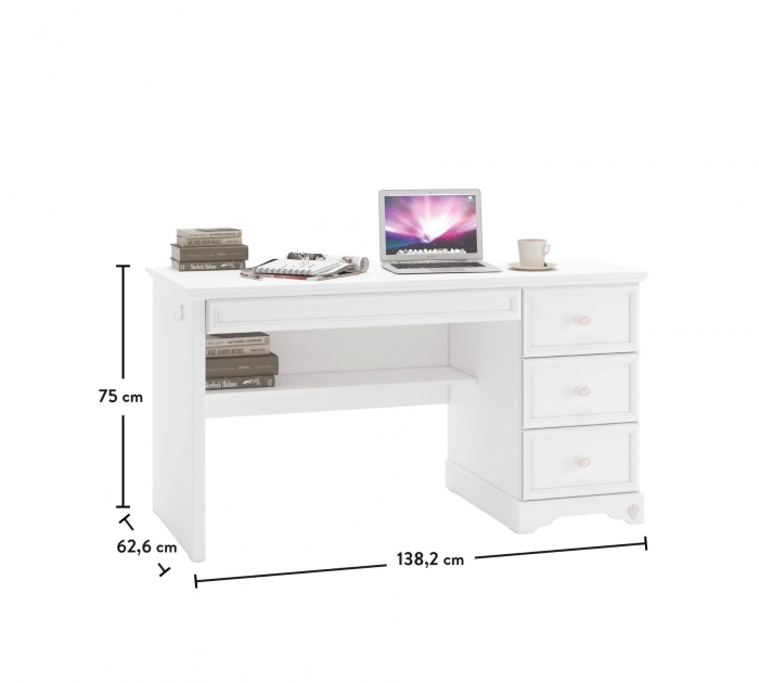 Masa de studii pentru camera fetelor Colectia Rustic White [7]