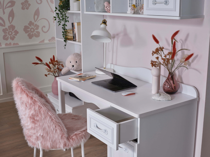 Birou Juliette pentru Camera Copiilor 120x65x89 cm – Eleganță Clasică și Funcționalitate [5]