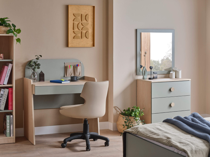 Birou modern pentru camera copii 90x55x105 cm, colectia Mono [3]