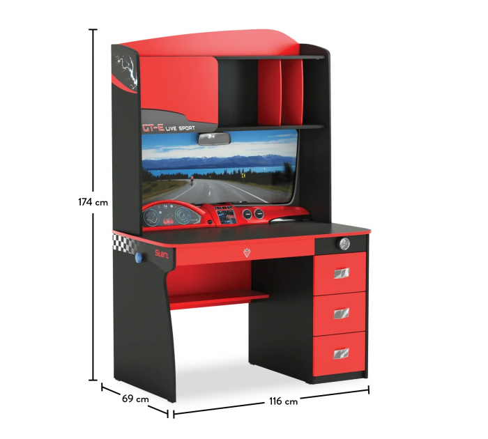 Masa de birou, pentru camera baieti, Colectia Champion Racer [7]