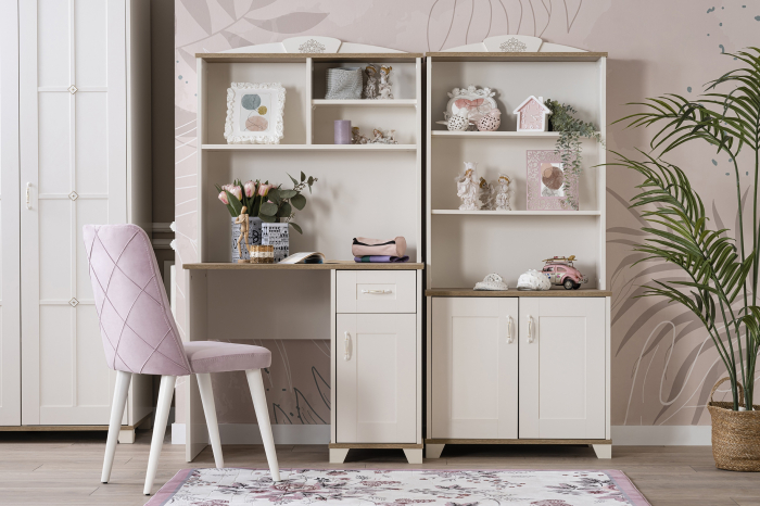 Bibliotecă suspendată pentru birou mic colecția Frezya, 106x25x92cm [3]