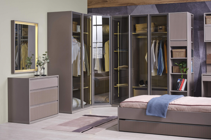 Cadru dulap 2 uși pentru copii – fără uși, compatibil cu PAL sau sticlă, design modular [7]