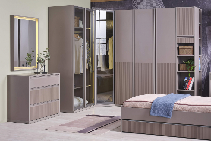 Cadru dulap 2 uși pentru copii – fără uși, compatibil cu PAL sau sticlă, design modular [6]
