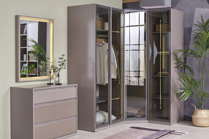 Cadru dulap 2 uși pentru copii – fără uși, compatibil cu PAL sau sticlă, design modular [3]