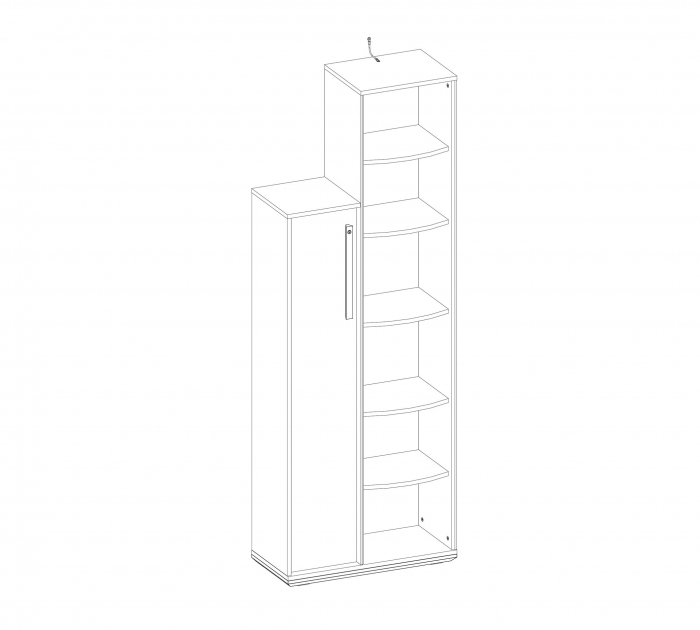 Modul dulap copii, Colectia Duo  69x32x192 cm [5]