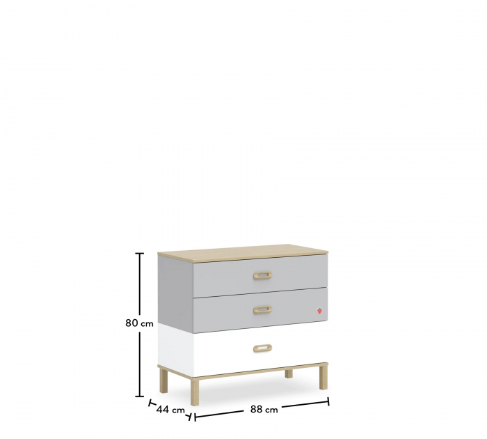 Comoda cu 3 sertare pentru copii, Colectia Mino Baby 88x80x44cm - Cilek [9]