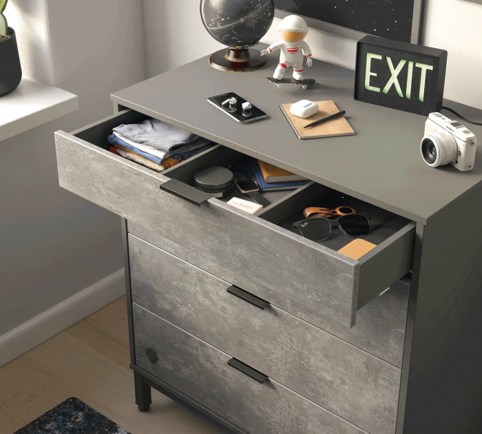 Comoda cu 4 sertare, pentru camera copiilor si  adolescentilor Colectia Space Gray [5]