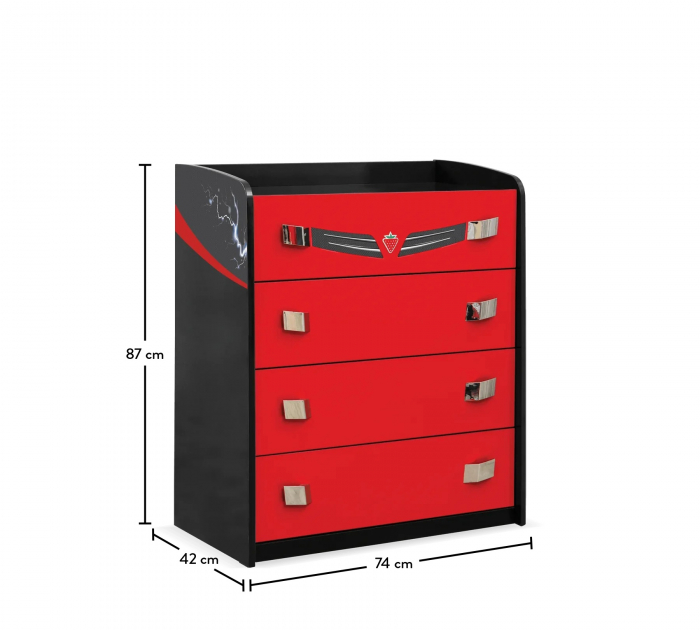 Comoda cu 4 sertare, pentru camera baieti Colectia Champion Racer [4]